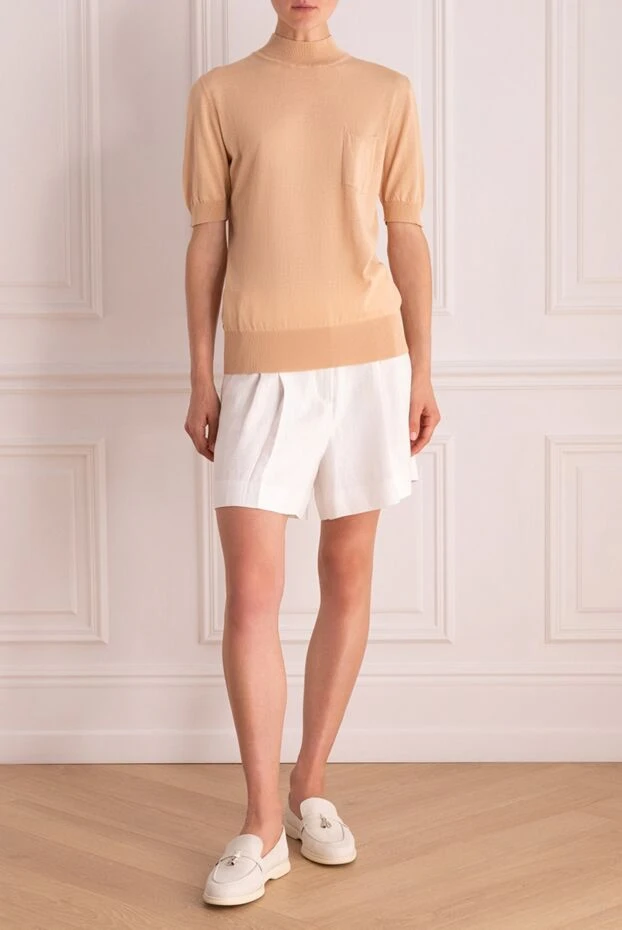 Erika Cavallini woman beige cotton jumper for women купить с ценами и фото 160092 - photo 2