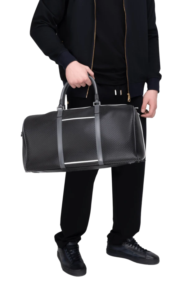 Serapian man black leather travel bag for men купить с ценами и фото 160140 - photo 2