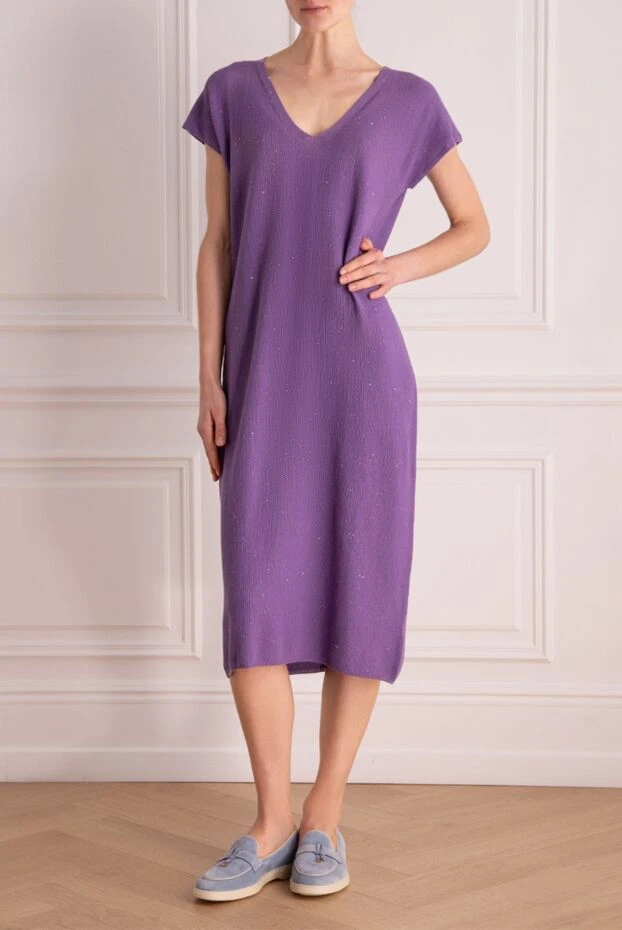 Re Vera woman purple cotton dress for women купить с ценами и фото 160157 - photo 2