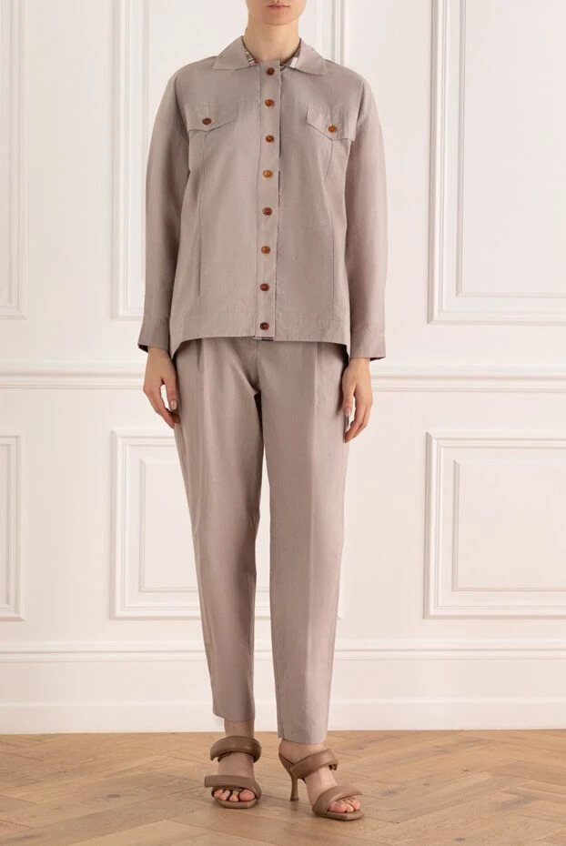 Re Vera woman gray cotton trouser suit for women купить с ценами и фото 160160 - photo 2