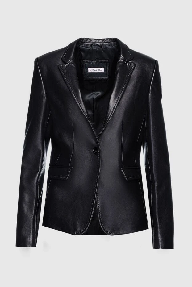 Fleur de Paris woman black leather jacket for women купить с ценами и фото 160214 - photo 1