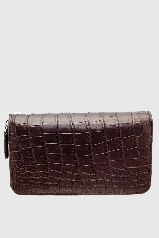 Cesare di Napoli man men's clutch bag made of brown crocodile leather купить с ценами и фото 160231 - photo 1