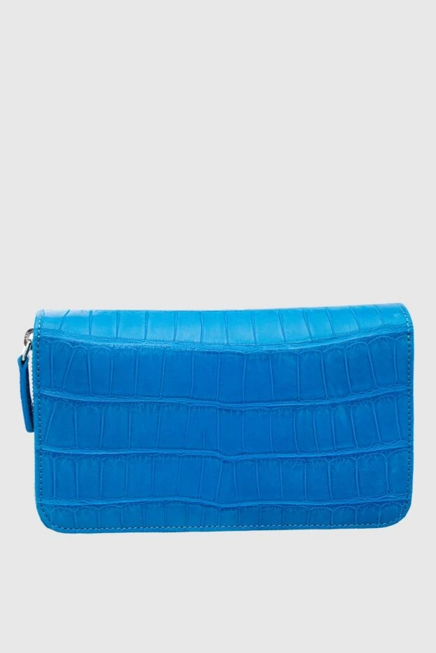 Cesare di Napoli man blue men's crocodile leather clutch купить с ценами и фото 160232 - photo 1