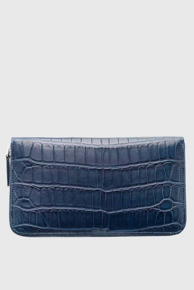 Cesare di Napoli man blue men's crocodile leather clutch купить с ценами и фото 160243 - photo 1