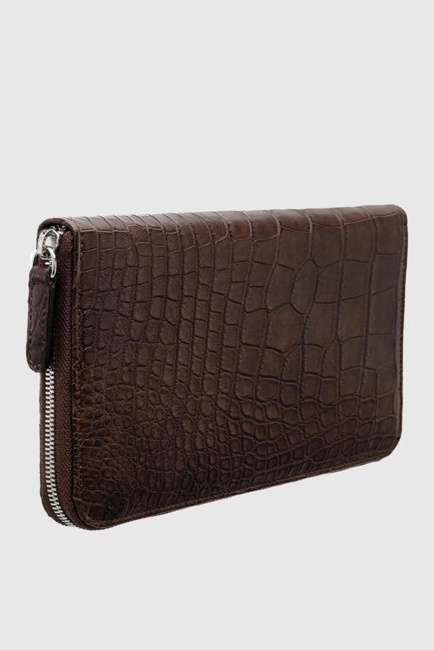 Cesare di Napoli man men's clutch bag made of brown crocodile leather купить с ценами и фото 160244 - photo 2