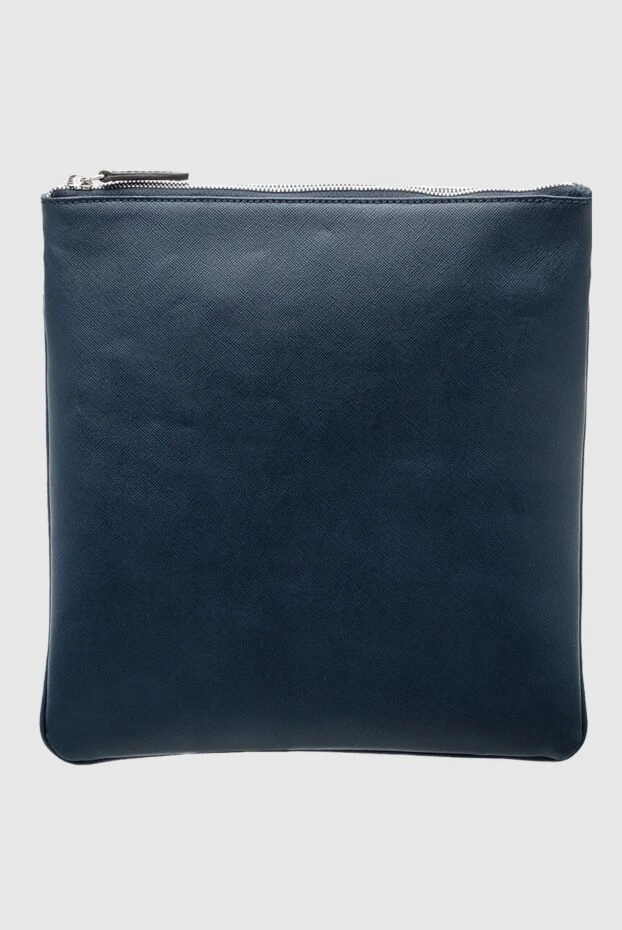 Cesare di Napoli man blue genuine leather shoulder bag for men купить с ценами и фото 160257 - photo 1