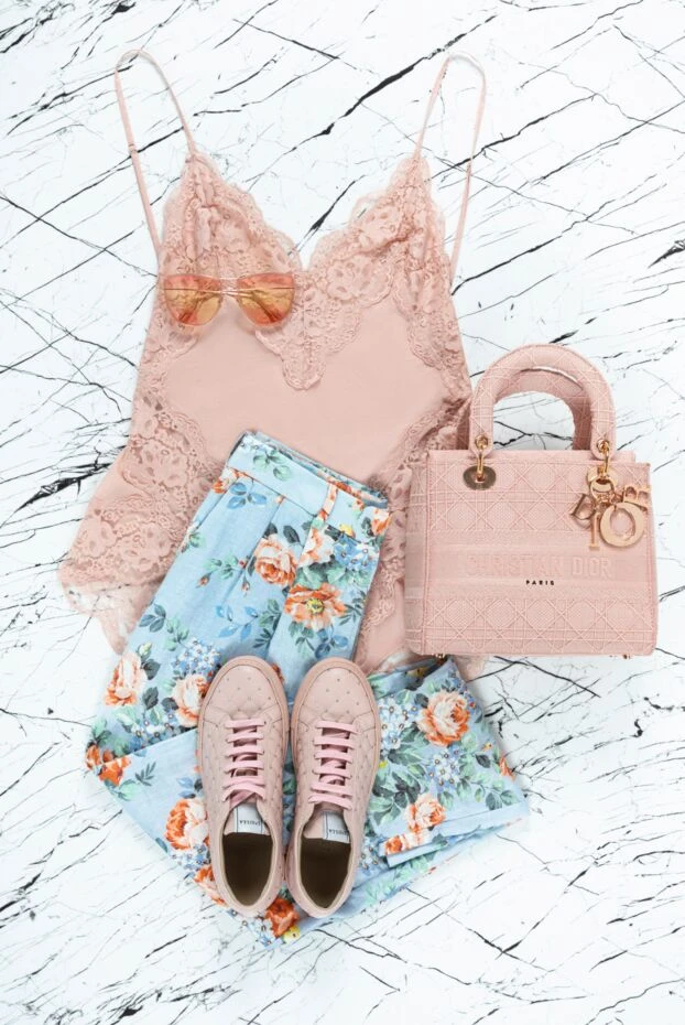 Cotton bodysuit pink for women - photo 2