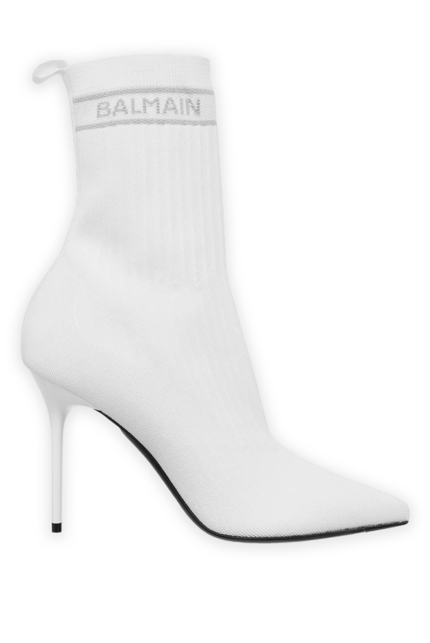 Women's white sock-style boots with a logo - photo 1