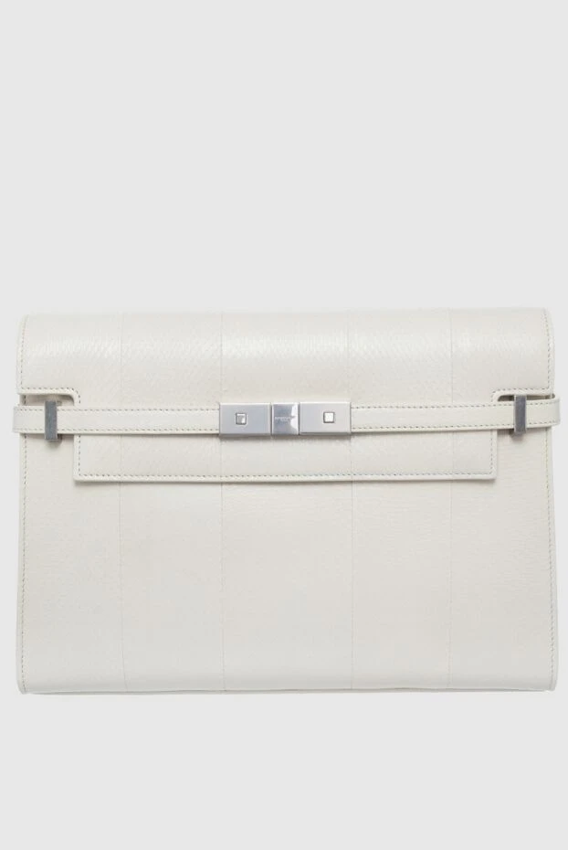 Әйелдердің ақ Манхэттен сөмкесі қақпағы бар - фото 1