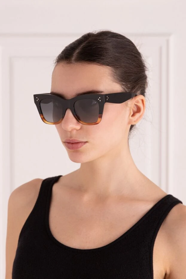 Celine woman black plastic and metal glasses for women купить с ценами и фото 160331 - photo 2