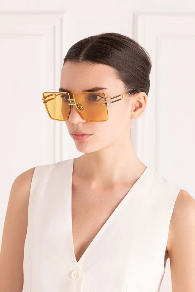 Balmain woman yellow plastic and metal glasses for women купить с ценами и фото 160346 - photo 2