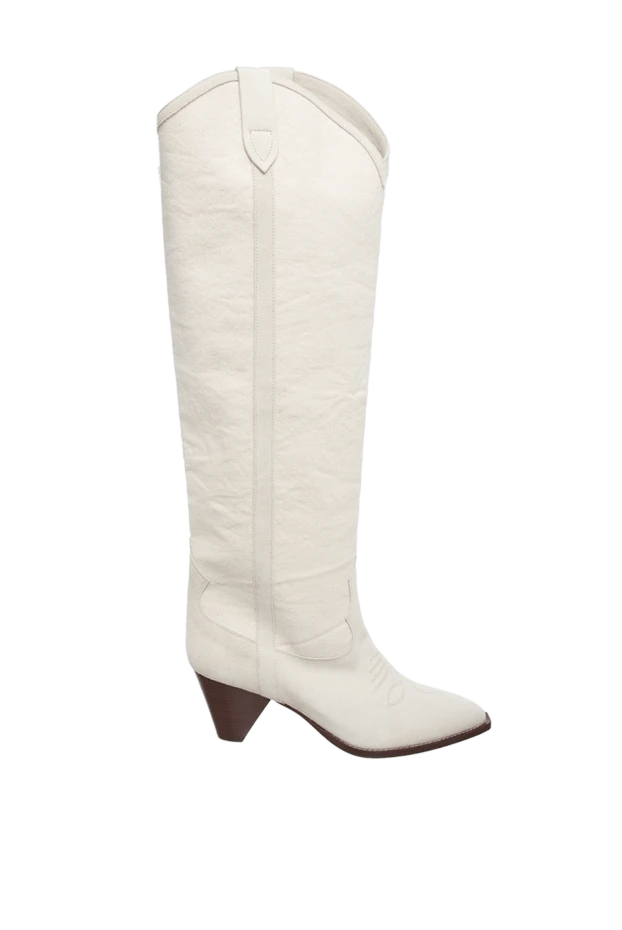 Isabel Marant woman white leather and textile boots for women купить с ценами и фото 160355 - photo 1