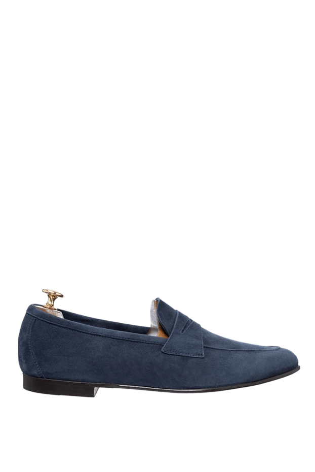 Andrea Ventura man blue suede loafers for men купить с ценами и фото 160387 - photo 1