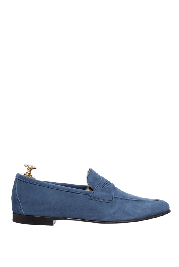 Andrea Ventura man blue suede loafers for men купить с ценами и фото 160389 - photo 1