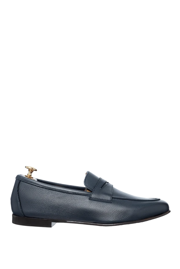 Andrea Ventura man blue leather loafers for men купить с ценами и фото 160390 - photo 1