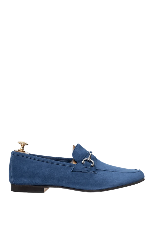 Andrea Ventura man blue suede loafers for men купить с ценами и фото 160395 - photo 1