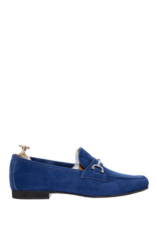 Andrea Ventura man blue suede loafers for men купить с ценами и фото 160396 - photo 1