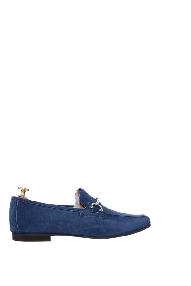 Andrea Ventura man blue suede loafers for men купить с ценами и фото 160398 - photo 1