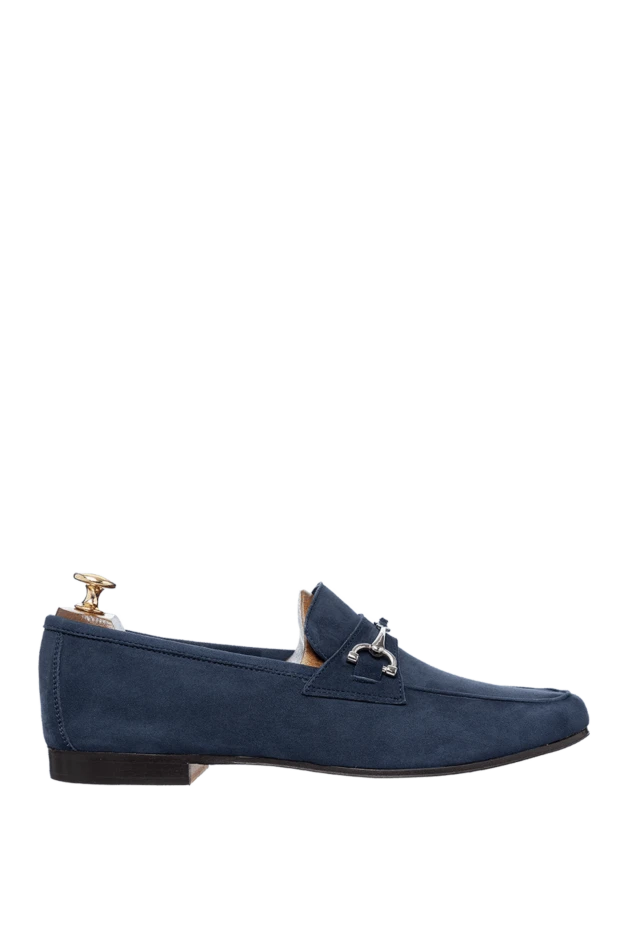 Andrea Ventura man blue suede loafers for men купить с ценами и фото 160400 - photo 1