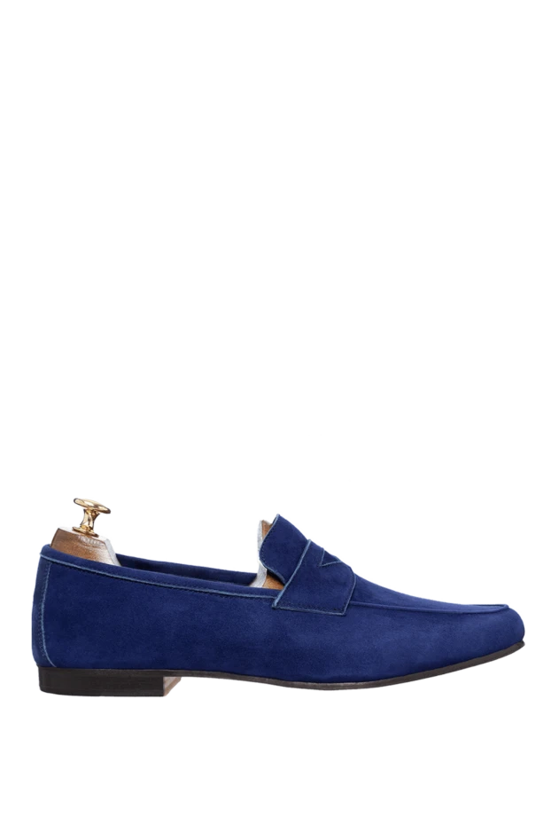 Andrea Ventura man blue suede loafers for men купить с ценами и фото 160403 - photo 1