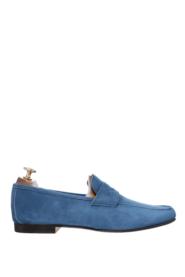 Andrea Ventura man blue suede loafers for men купить с ценами и фото 160404 - photo 1