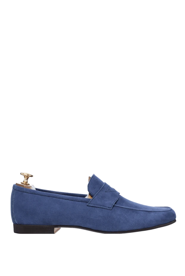 Andrea Ventura man blue suede loafers for men купить с ценами и фото 160405 - photo 1