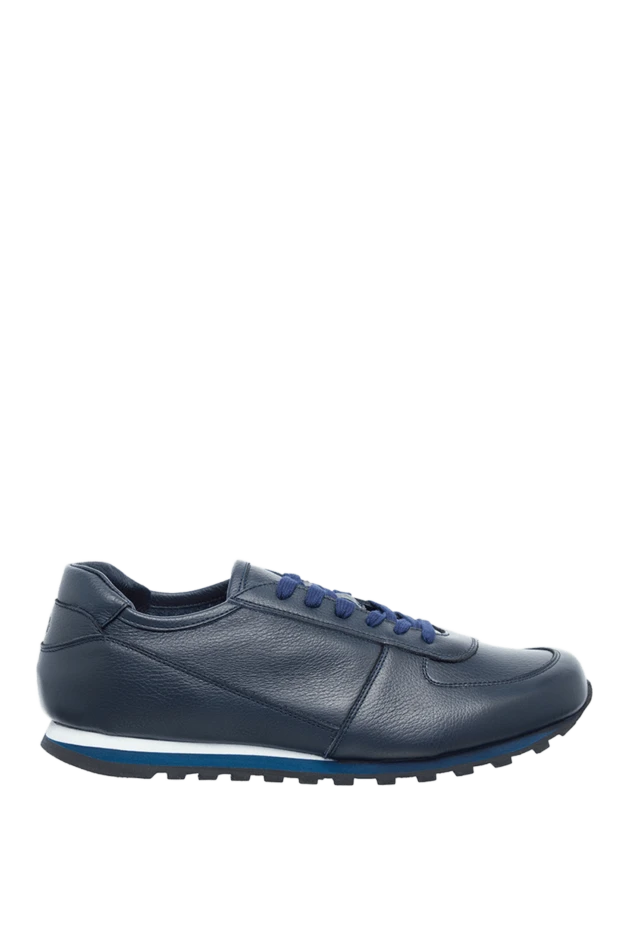 Andrea Ventura man blue leather sneakers for men купить с ценами и фото 160424 - photo 1