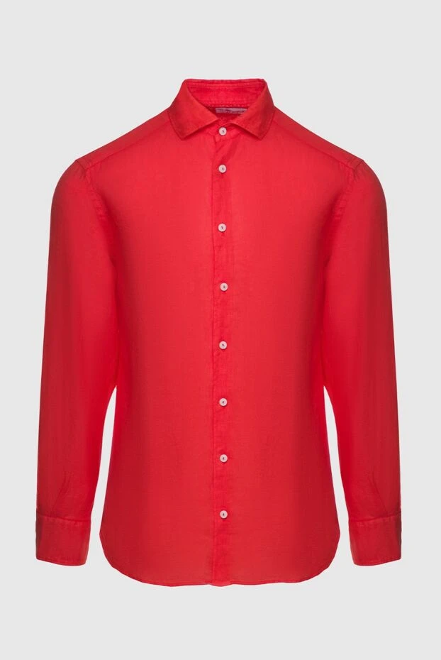 MC2 Saint Barth man red linen shirt for men купить с ценами и фото 160443 - photo 1