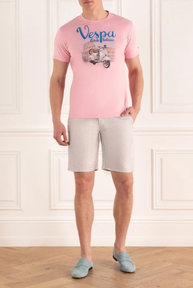 MC2 Saint Barth man cotton t-shirt pink for men купить с ценами и фото 160448 - photo 2