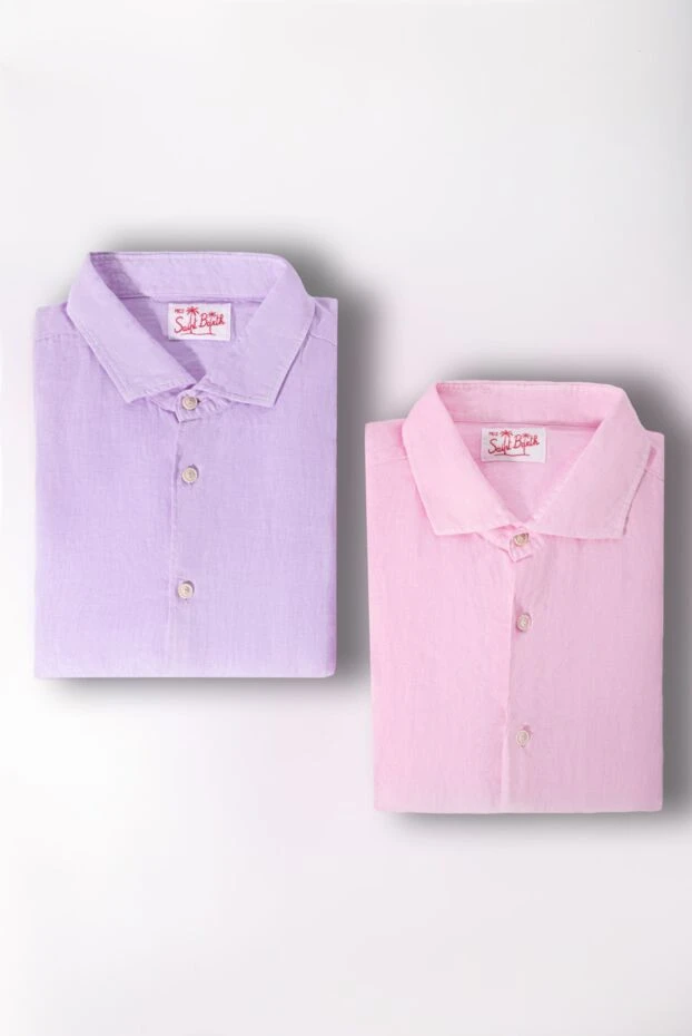 MC2 Saint Barth табиғи зығыр матадан тігілген, балғын қызғылт реңктегі жеңіл ерлер жейдесі
160452 - фото 2