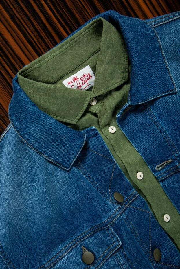 MC2 Saint Barth men's linen shirt in khaki green
160453 - photo 2