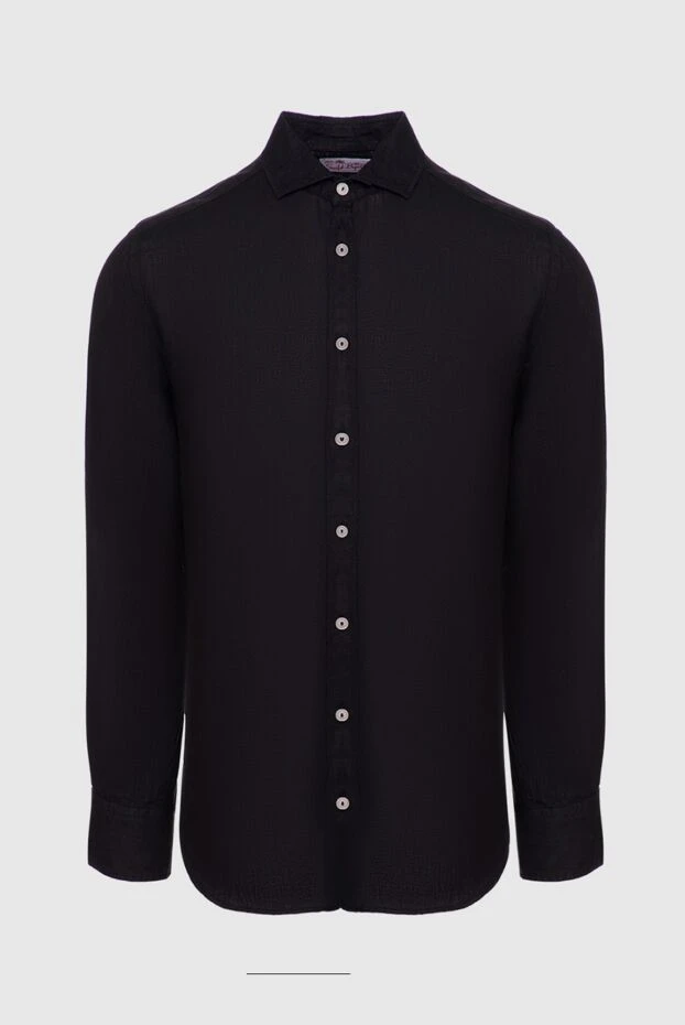 MC2 Saint Barth man men's black linen shirt купить с ценами и фото 160456 - photo 1