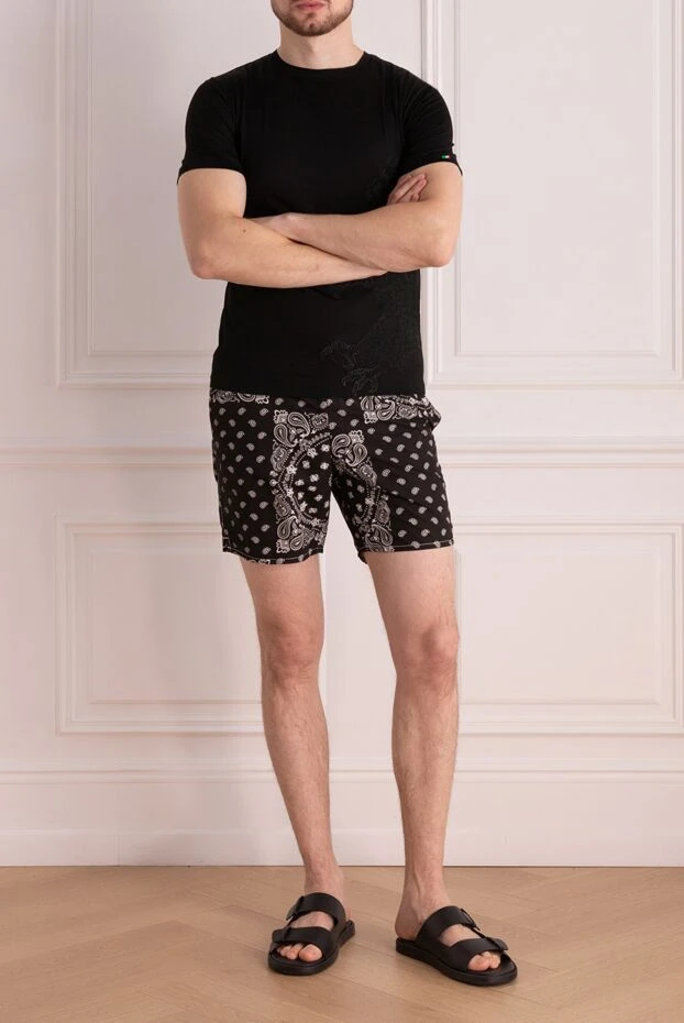 MC2 Saint Barth man men's black polyester beach shorts купить с ценами и фото 160462 - photo 2