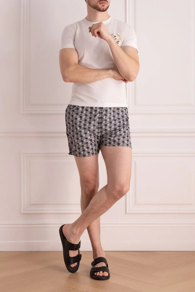 MC2 Saint Barth man men's gray polyester beach shorts купить с ценами и фото 160466 - photo 2