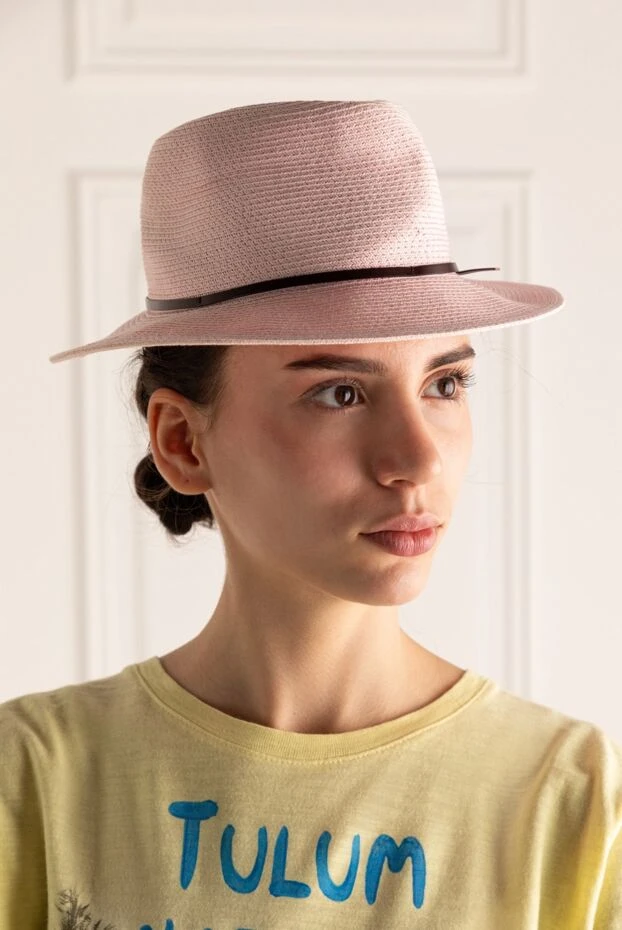 MC2 Saint Barth woman women's pink cotton and polyester hat купить с ценами и фото 160491 - photo 2