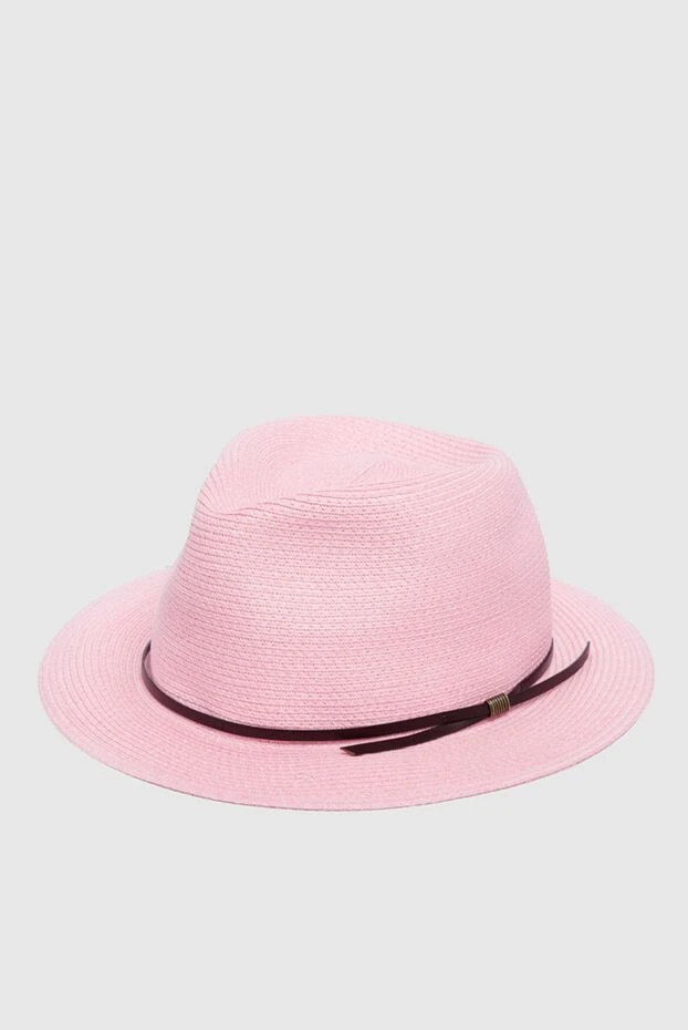 MC2 Saint Barth шляпа нежно-розовая с контрастной декоративной лентой женская 160491 - фото 3