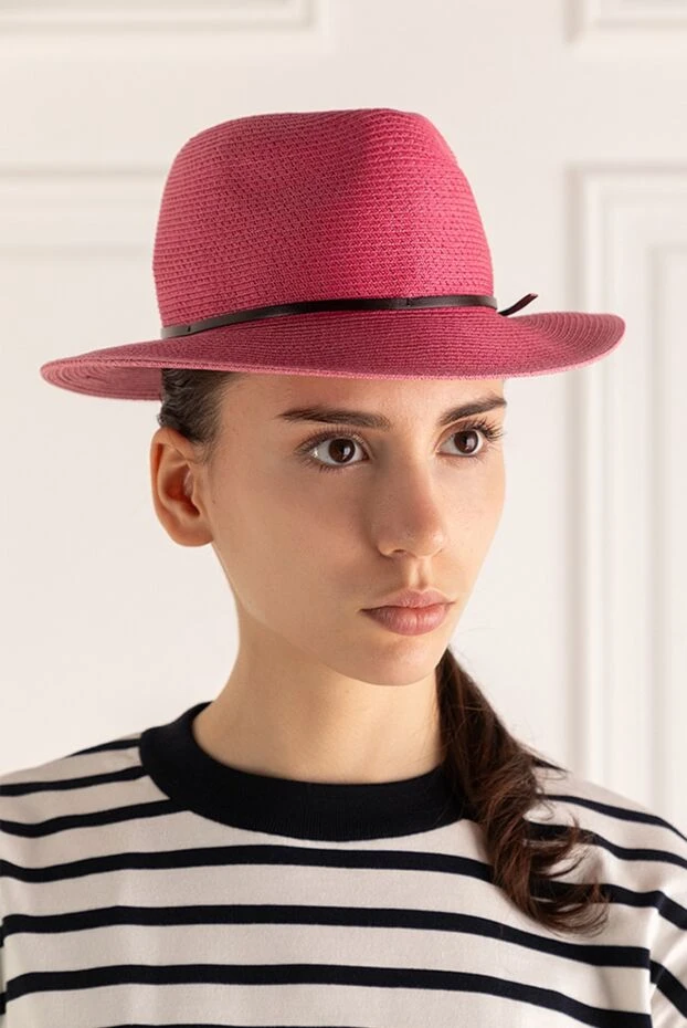 MC2 Saint Barth woman women's pink cotton and polyester hat купить с ценами и фото 160492 - photo 2