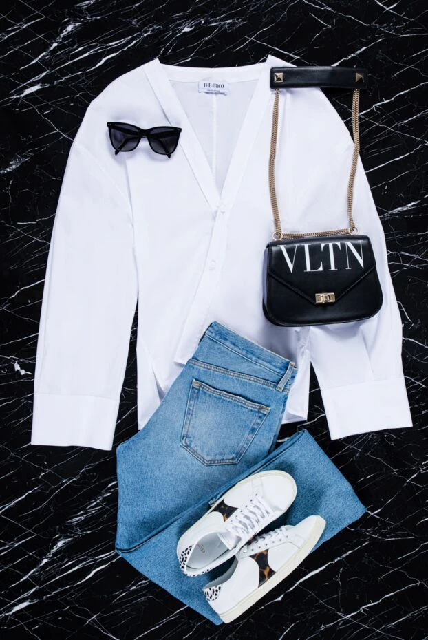 The Attico джинсы классические светло-синие женские 160501 - фото 2