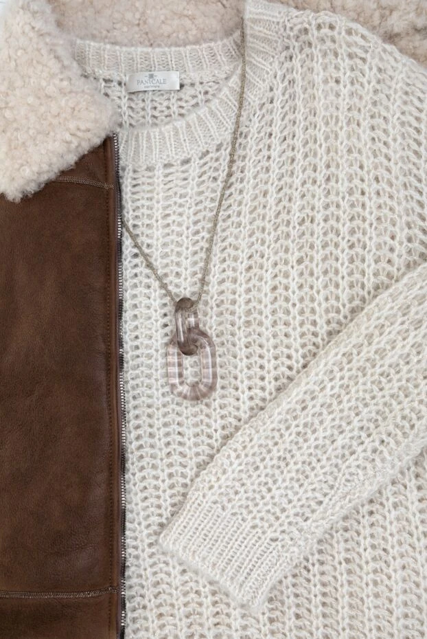 Поло из шелка и кожи крокодила серое мужское - фото 2