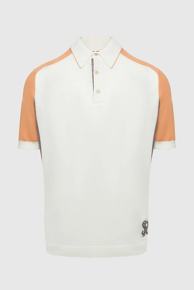 Поло из шелка с вставками из кожи крокодила в контрастной гамме
- фото 1