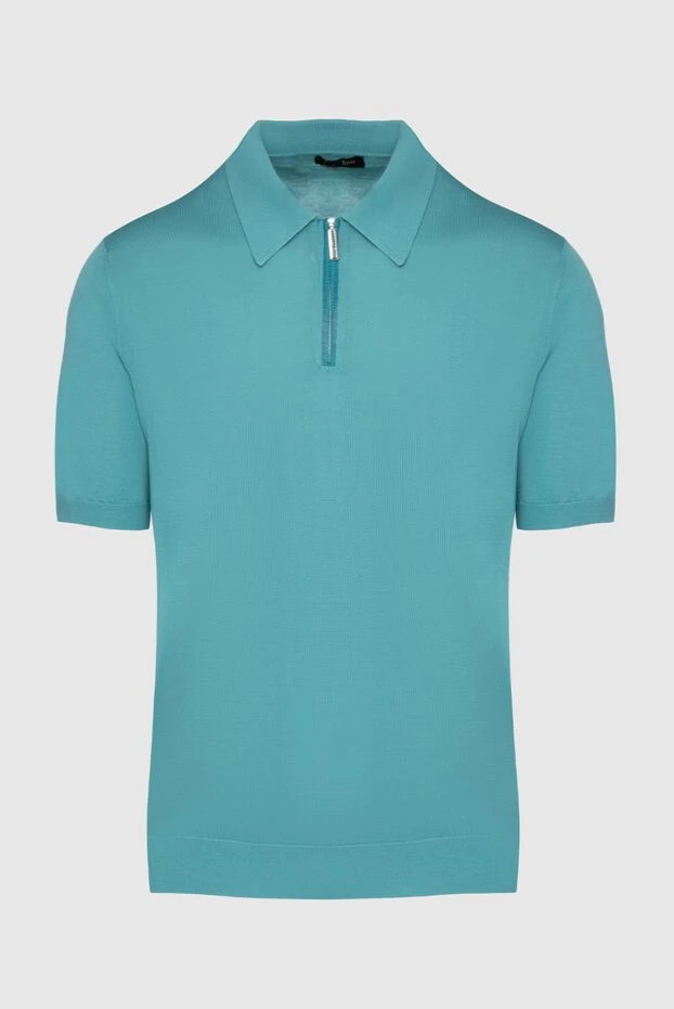 Stefano Ricci поло из шелка и кожи крокодила зеленое мужское 160624 - фото 1