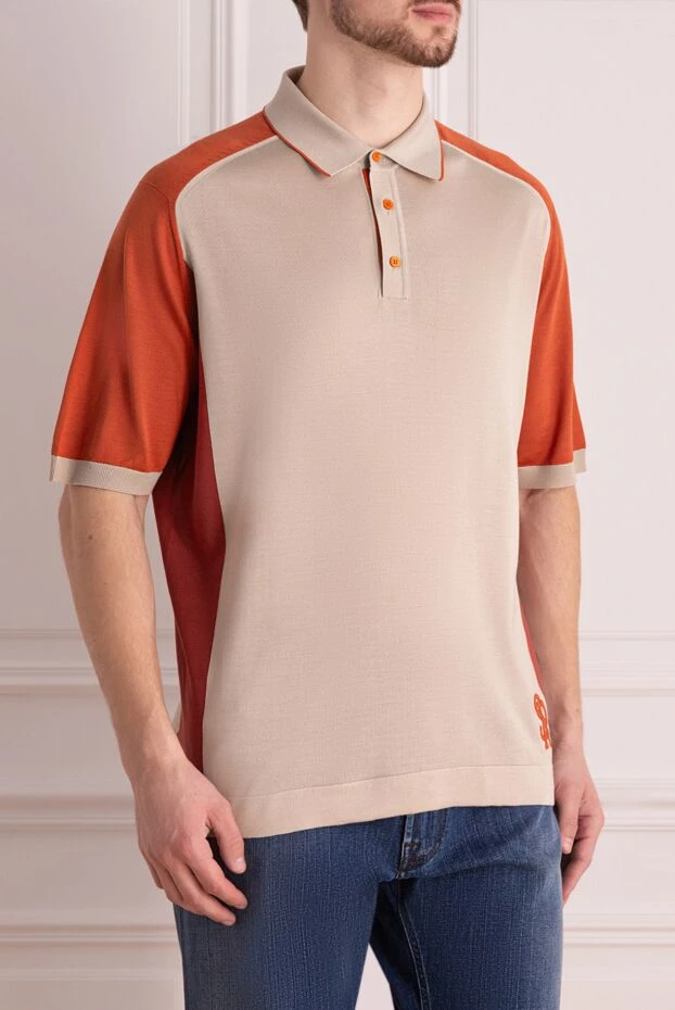 Stefano Ricci шелковое поло с акцентами из натуральной кожи крокодила
 160634 - фото 3