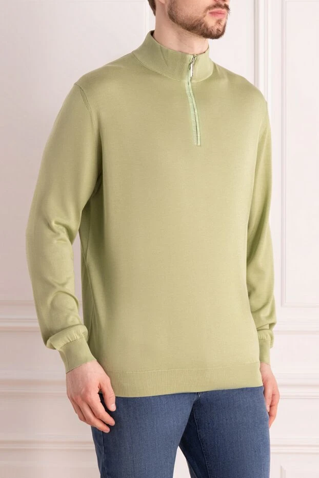 Stefano Ricci жасыл түсті ерлерге арналған жібек тройер 160639 - фото 3