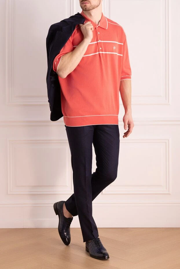 Stefano Ricci поло из хлопка оранжевое мужское 160642 - фото 2