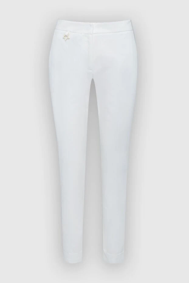 Lorena Antoniazzi woman white cotton trousers for women купить с ценами и фото 160709 - photo 1