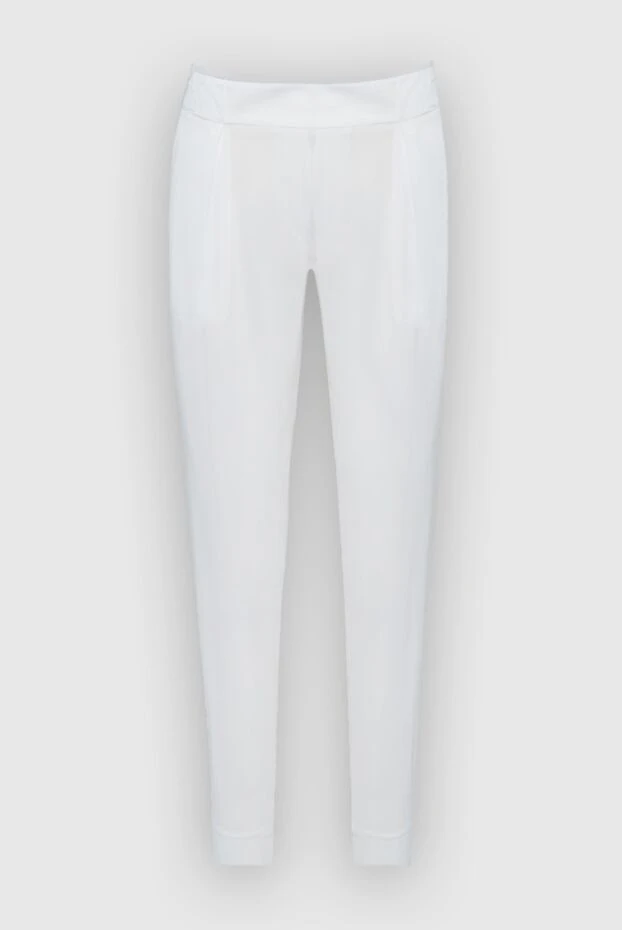 Lorena Antoniazzi woman white viscose trousers for women купить с ценами и фото 160722 - photo 1