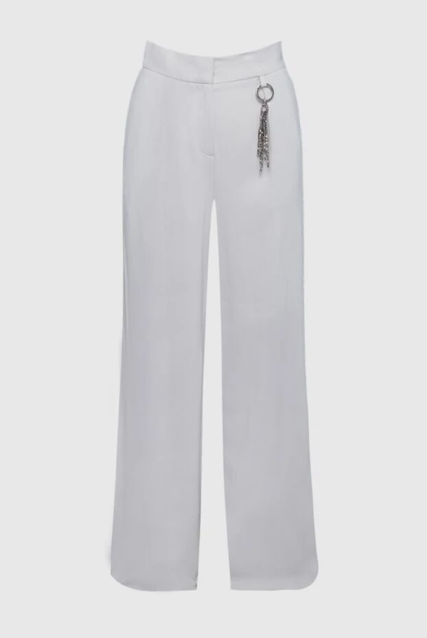 Lorena Antoniazzi woman white viscose trousers for women купить с ценами и фото 160729 - photo 1