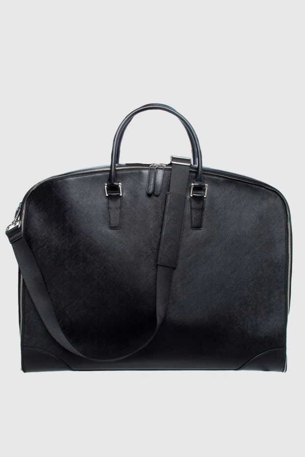 Cesare di Napoli man black leather bag for men купить с ценами и фото 160730 - photo 1