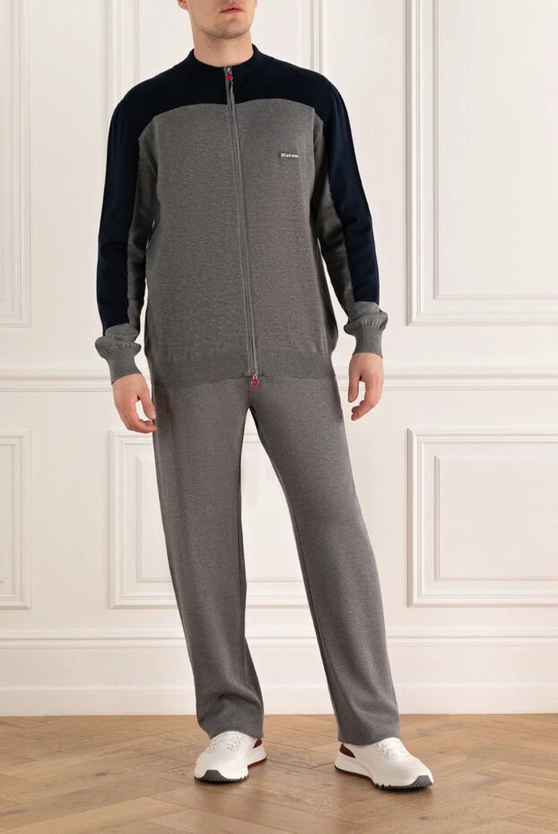 Kiton man gray men's cotton sports suit купить с ценами и фото 160788 - photo 2