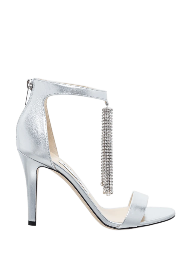 Jimmy Choo woman gray leather sandals for women купить с ценами и фото 160807 - photo 1